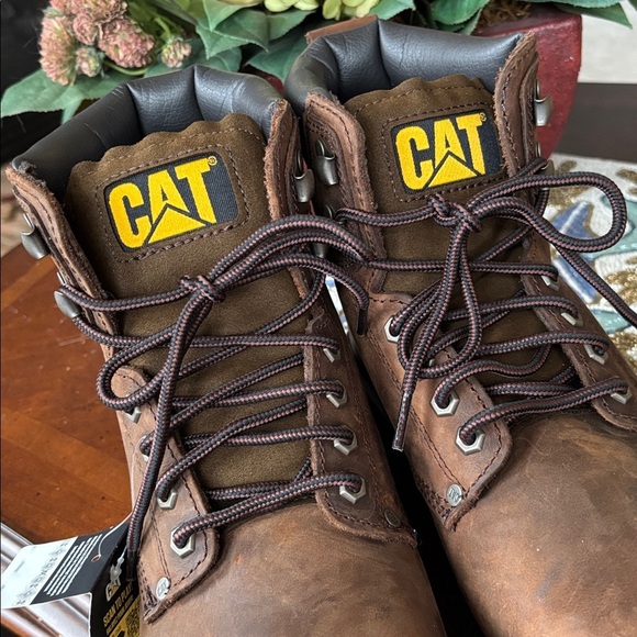 Brand New Caterpillar 2nd Shift Steel Toe Dark Brown Leather Lace Up Work Boots main image 11